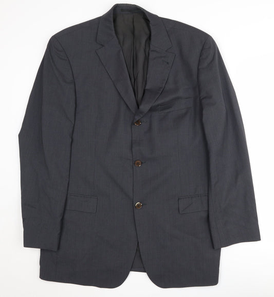 Mens UK Size 40 HUGO BOSS Regular Blue Suit Jacket