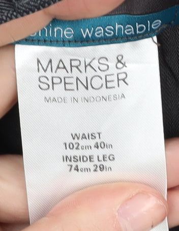 Marks and Spencer Men's Black Dress Pants 40in