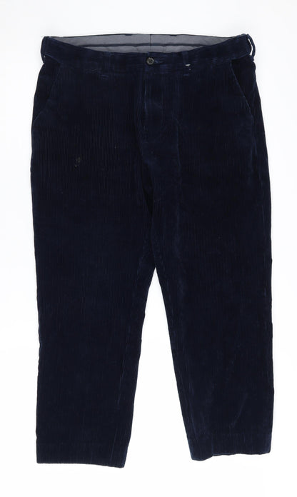 Marks and Spencer Men's Blue Corduroy Trousers 34