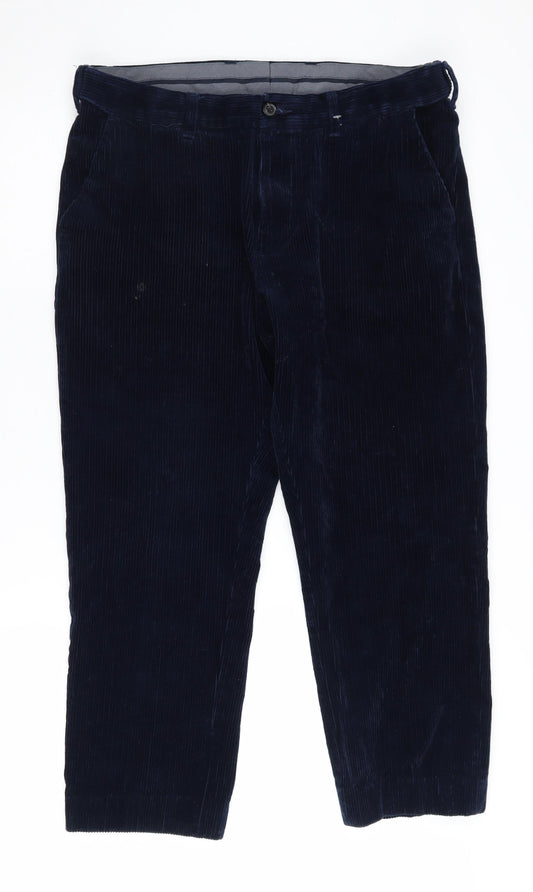 Marks and Spencer Men's Blue Corduroy Trousers 34