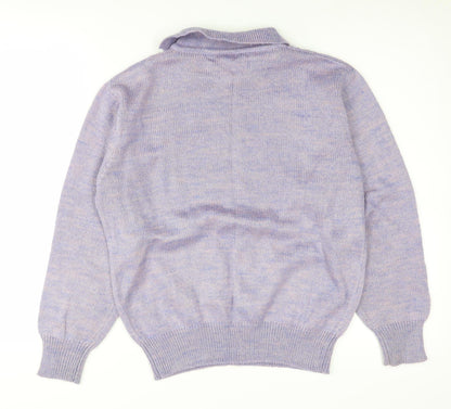 Littlewoods Women’s Purple Mock Neck Wool Blend Jumper