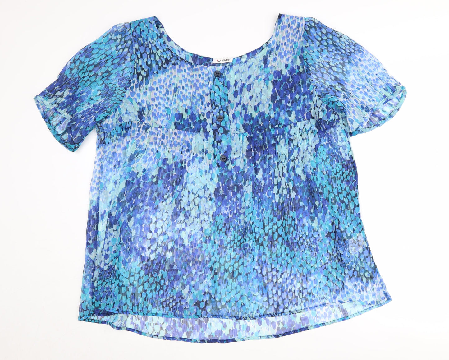 Womens UK Size 22 Damart Blue  Blouse