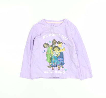 Disney Girls Encanto Purple Long Sleeve T-Shirt 3-4 Years