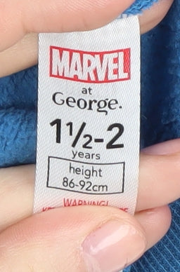 George Boys Blue Marvel Pullover Sweatshirt Size 2 Years