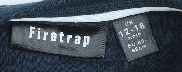 Firetrap Unisex Baby Pullover Jumper, Blue, 12-18 Months
