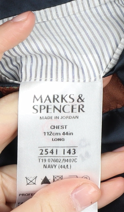 Mens UK Size 44 Marks and Spencer Regular Blue Suit Jacket