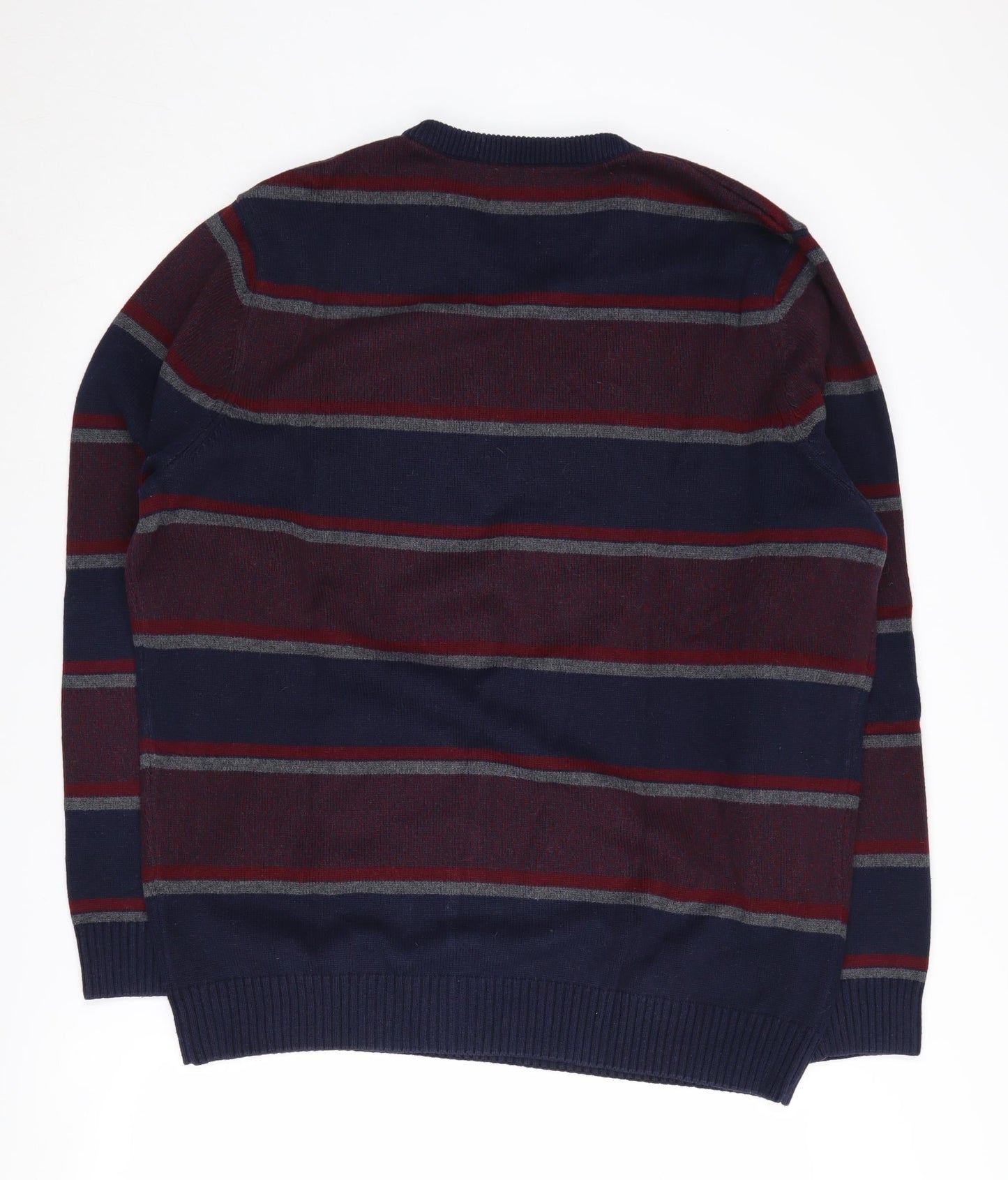 Maine New England Men's Multicoloured Striped Pullover - L