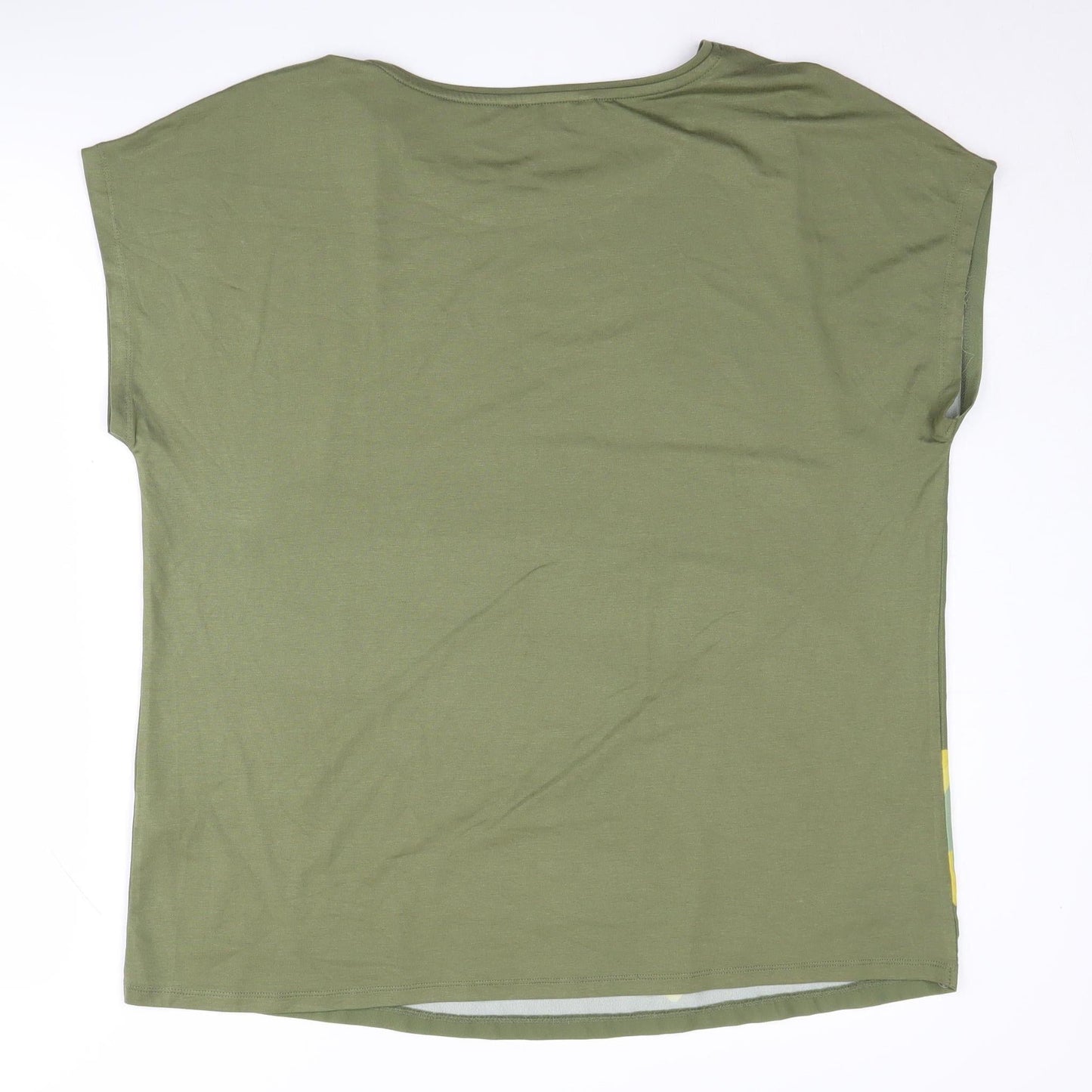 Womens UK Size 16 Bonmarché Green Basic T-Shirt