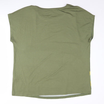 Womens UK Size 16 Bonmarché Green Basic T-Shirt