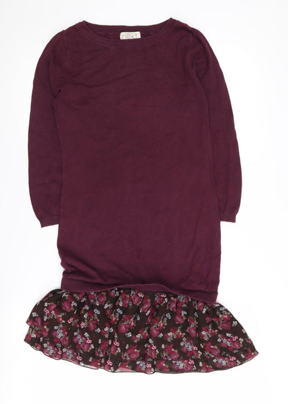 Next Women's Purple Jumper Dress Size 8