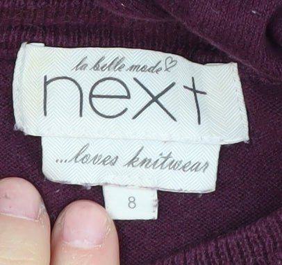 Next Women's Purple Jumper Dress Size 8