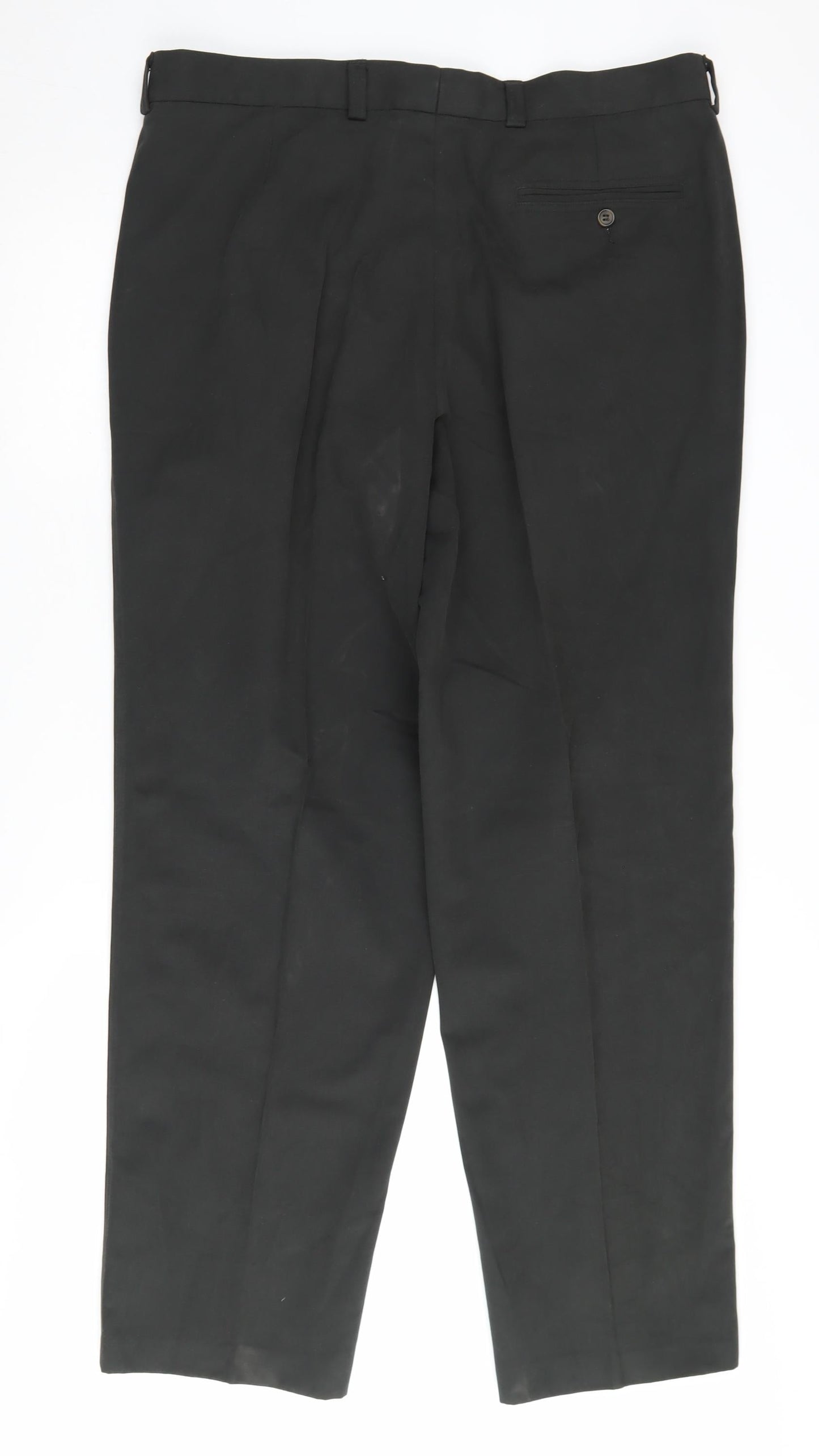Lakeland Men's Black Pleated Trousers Size 38
