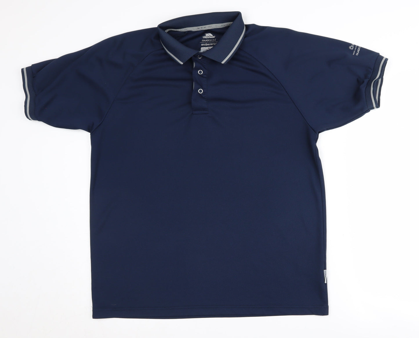 Mens UK Size L Trespass Blue Jersey Polo