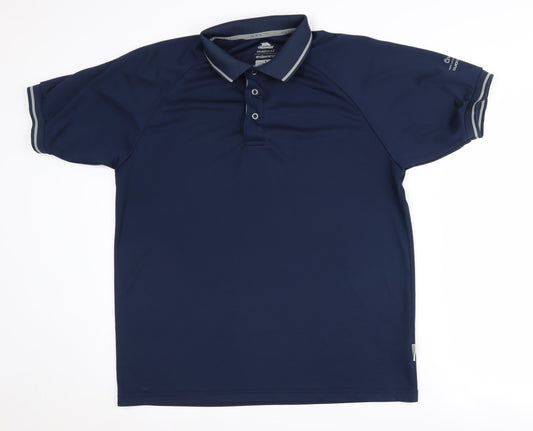 Mens UK Size L Trespass Blue Jersey Polo