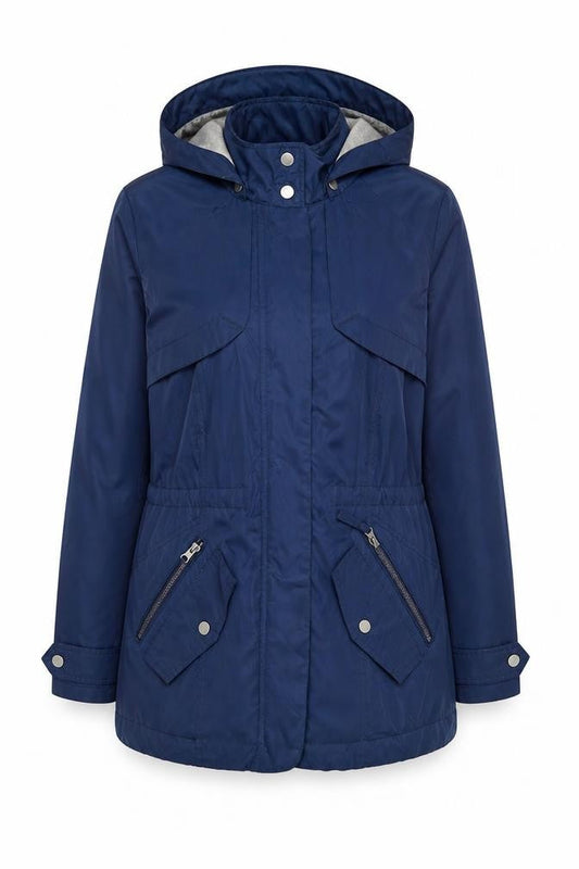 Womens UK Size 10 Debenhams Blue Parka Coat