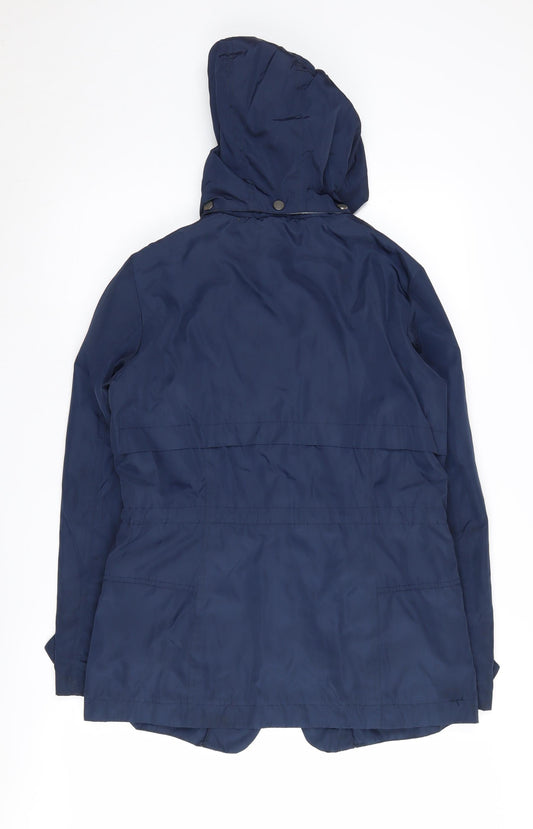 Womens UK Size 10 Debenhams Blue Parka Coat