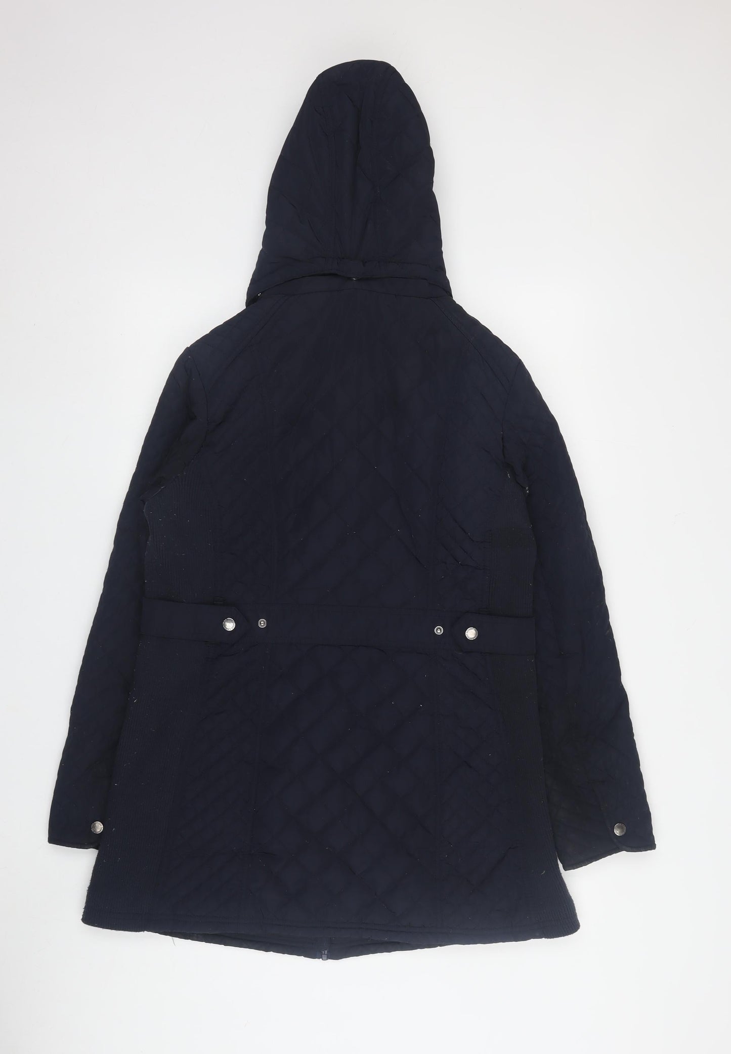 Cambridge Women's Black Quilted Hooded Jacket M