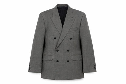 Front view of Debenhams Grey Wool Blazer, size L, Classic Style