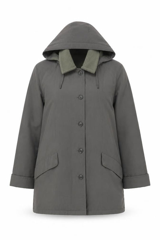 Womens UK Size M Bonmarché Green Parka Coat