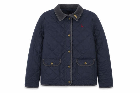 Womens UK Size 10 Jack Wills Blue Quilted Coat