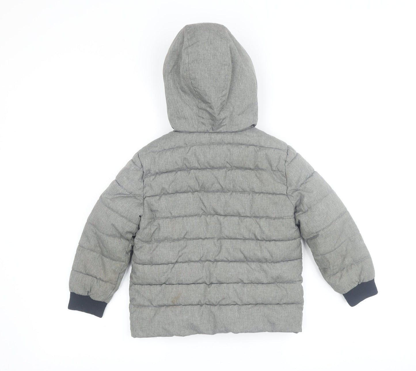 Boys Grey Batman Puffer Jacket 3-4 Years Hooded Winter