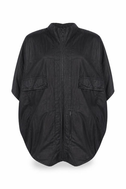 Womens UK Size L French Connection Black Anorak Coat