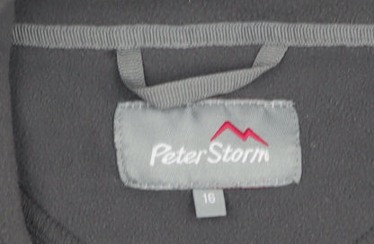 Peter Storm Unisex Grey 1/4 Zip Fleece Sweatshirt 16