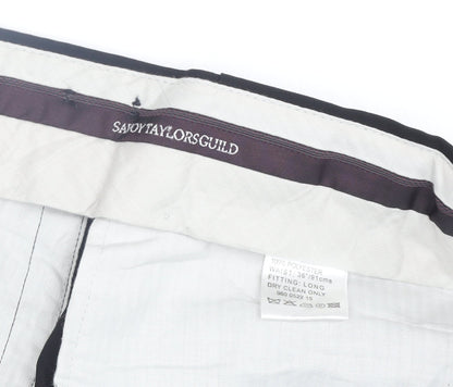 Savoy Taylors Guild Men's Black Dress Pants, Size 36