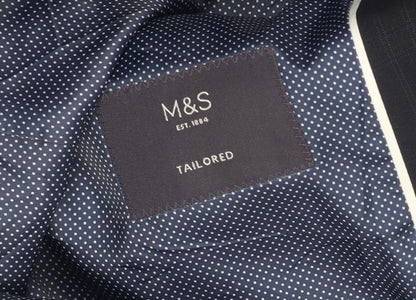 Mens UK Size 40 Marks and Spencer Regular Blue Suit Jacket