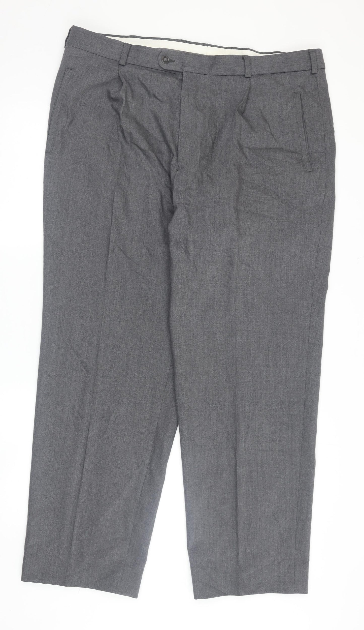 Saint Hilaire Grey Men's Dress Pants 48 Regular