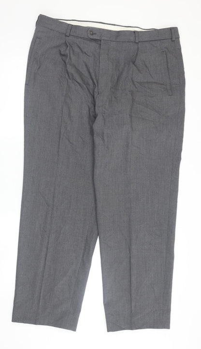 Saint Hilaire Grey Men's Dress Pants 48 Regular