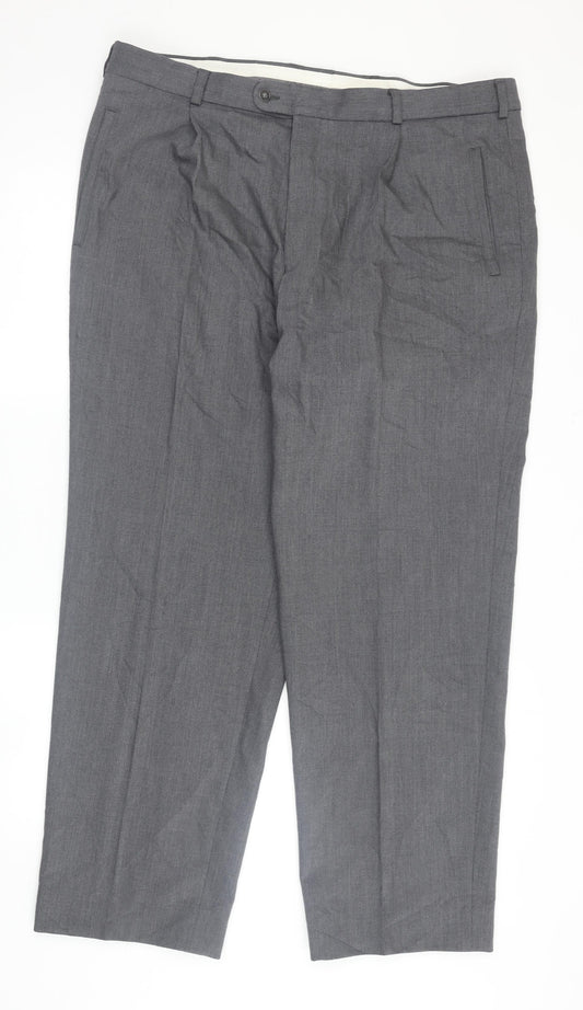 Saint Hilaire Grey Men's Dress Pants 48 Regular