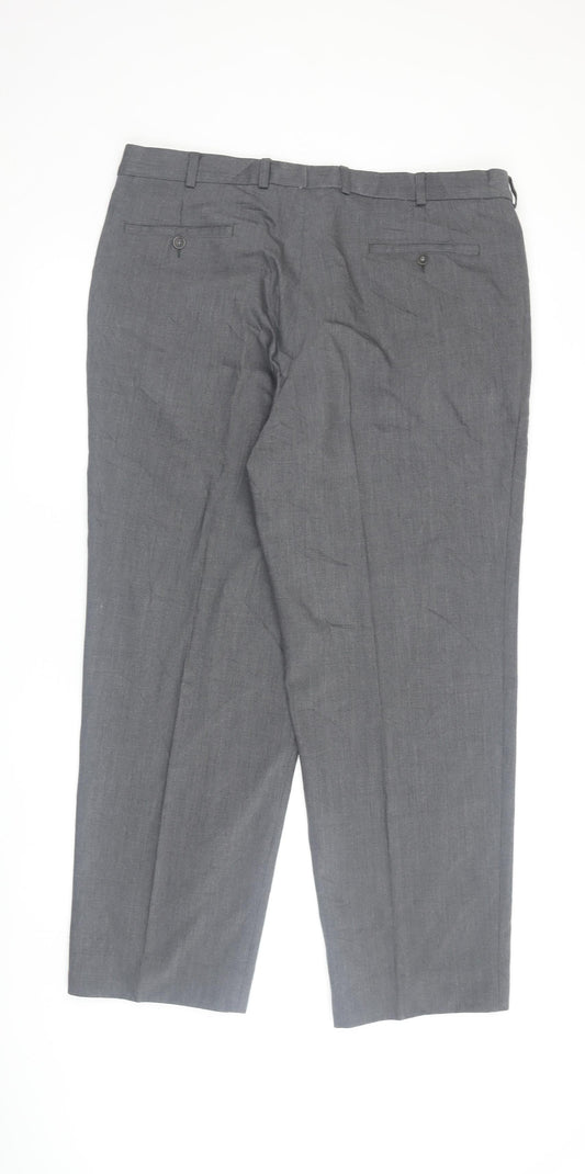 Saint Hilaire Grey Men's Dress Pants 48 Regular