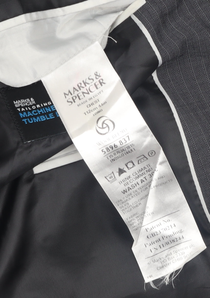 Mens UK Size 44 Marks and Spencer Regular Black Suit Jacket