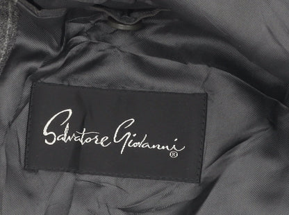 Salvatore Giovanni Men's Grey Wool Blazer, Size 40R