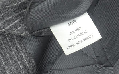 Salvatore Giovanni Men's Grey Wool Blazer, Size 40R