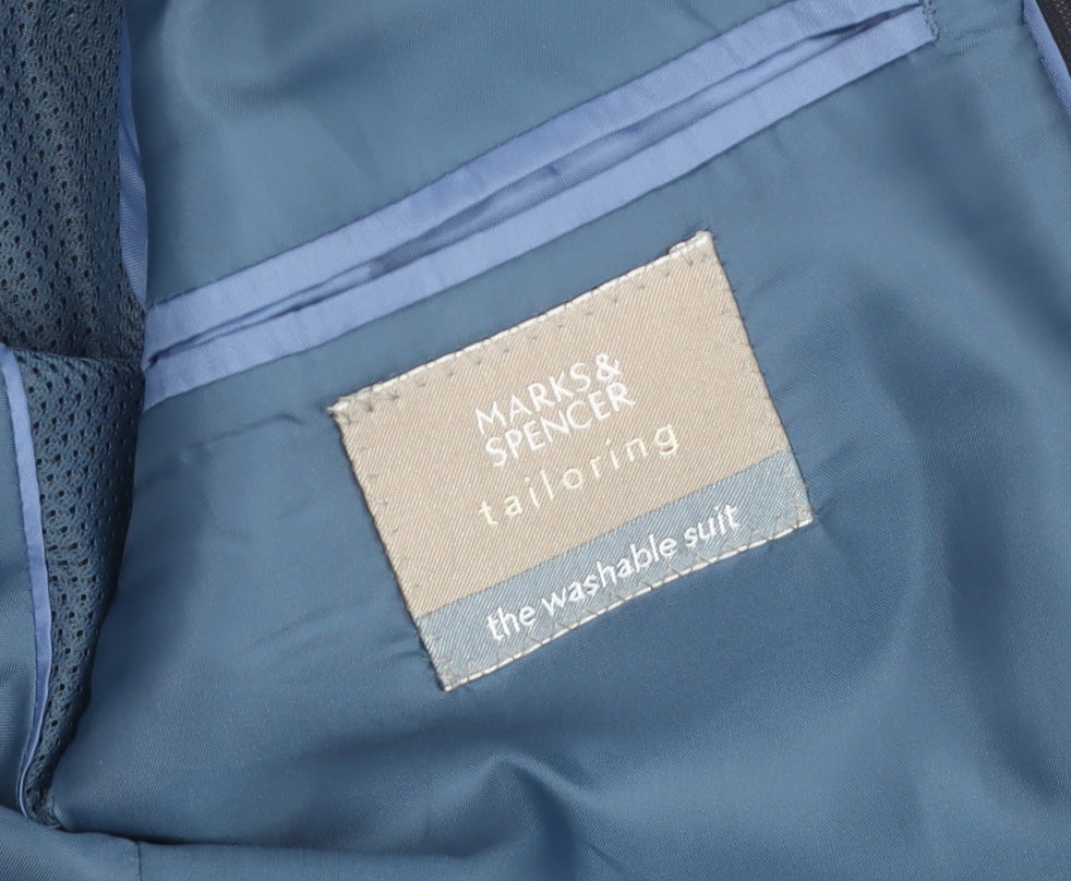 Mens UK Size 38 Marks and Spencer Regular Blue Suit Jacket