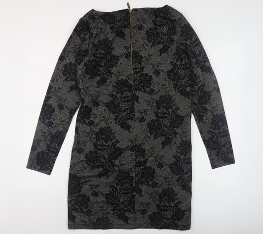 Next Women's Black Floral Dress Size 14