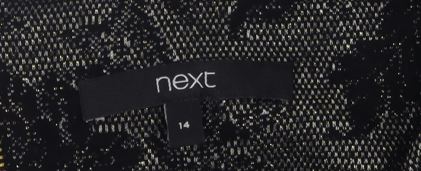 Next Women's Black Floral Dress Size 14