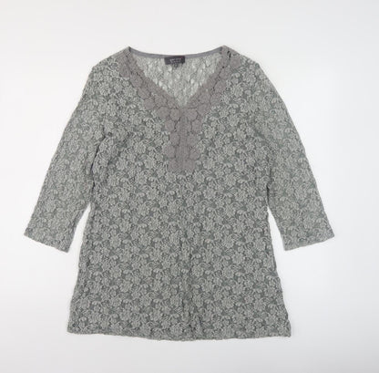 Womens UK Size 14 Marks and Spencer Grey  Blouse