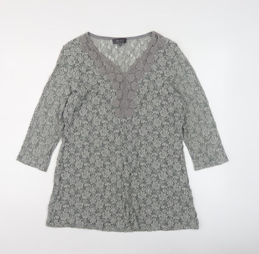 Womens UK Size 14 Marks and Spencer Grey  Blouse