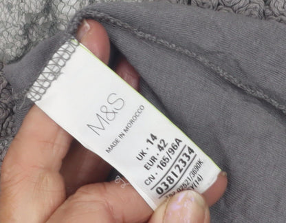 Womens UK Size 14 Marks and Spencer Grey  Blouse