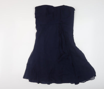 Coast Women's Blue Strapless Chiffon Dress Size 10