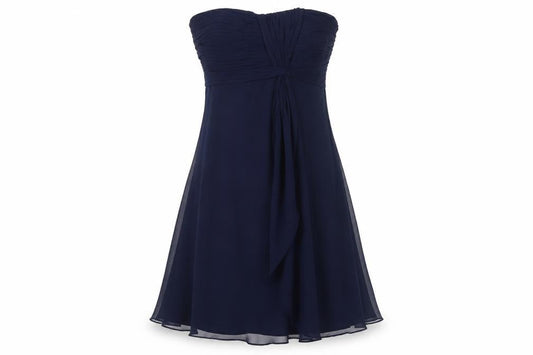Coast Women's Blue Strapless Chiffon Dress Size 10