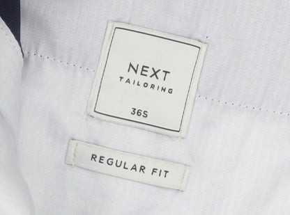 Next Men's Black Check Trousers 36 Regular Fit