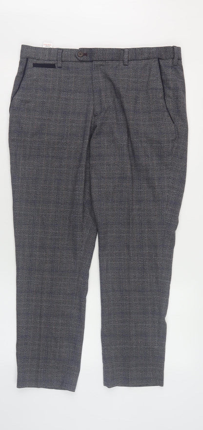 Next Men's Grey Chino Trousers 34S Slim Fit