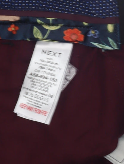 Next Men's Grey Chino Trousers 34S Slim Fit