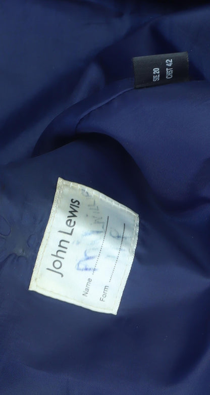 Mens UK Size 42 John Lewis Regular Blue Suit Jacket