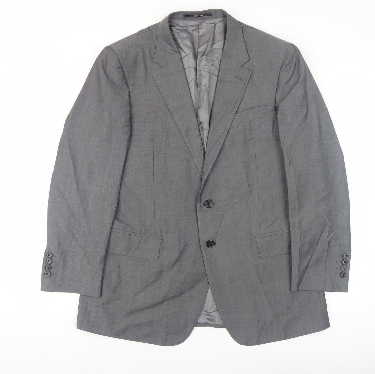 Mens UK Size 40 Crombie Regular Grey Suit Jacket