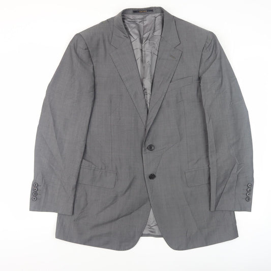 Mens UK Size 40 Crombie Regular Grey Suit Jacket